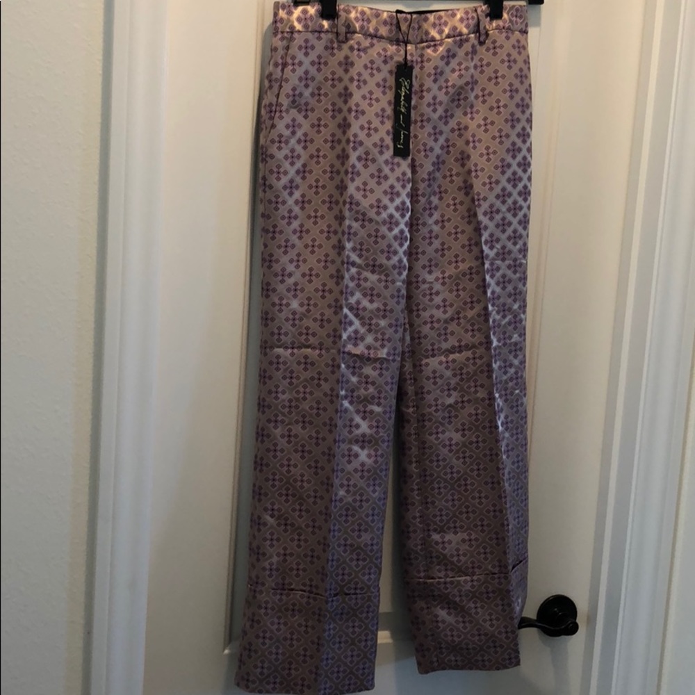 Elizabeth and James lavender dress slacks/wide cuf